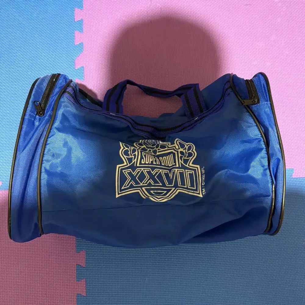 Vintage 1992 Super Bowl XXVII NFL Blue Duffle Bag